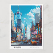 ブルースカイinニューヨークUSAヴィンテージトラベル ポストカード (正面)