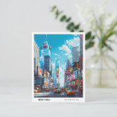 ブルースカイinニューヨークUSAヴィンテージトラベル ポストカード (スタンド正面)