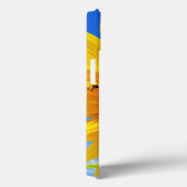 ブルースカイiPhoneケースに黄色のひまわりとミツバチ Case-Mate iPhoneケース (裏面 / 右)