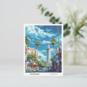 ブルースカサブランカモロッコヴィンテージトラベル ポストカード (スタンド正面)