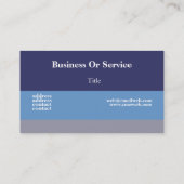 ブルースカラーブロッククラス ProfessionalNavyブルー 名刺 (裏面)