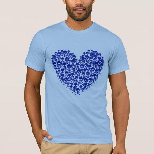 ブルースカルハート Tシャツ (正面)