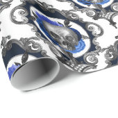 ブルースカルヴィンテージ不気味なクリスマス ラッピングペーパー (ロールコーナー)