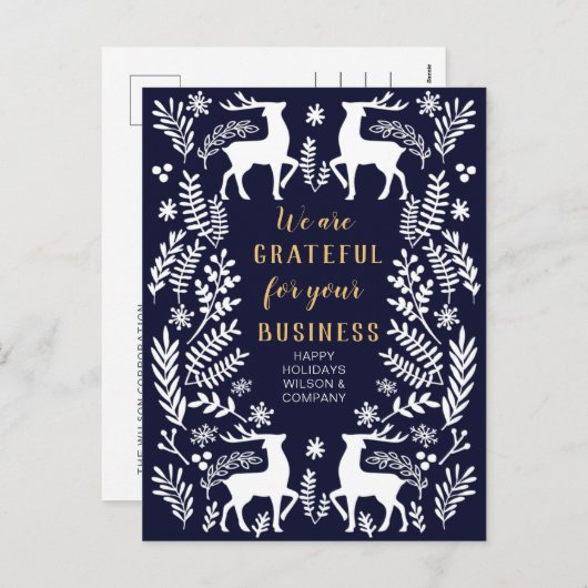 ブルースカンジナビア北欧の冬トナカイ事業 シーズンポストカード (正面/裏面)