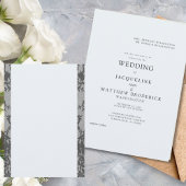 ブルースカース&レース結婚式招待状 招待状