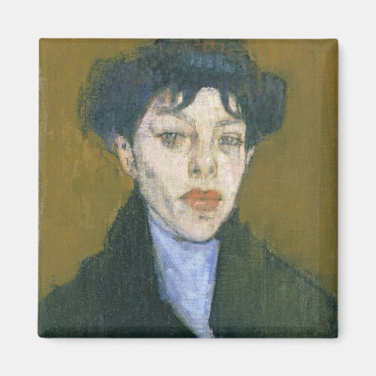 ブルースカーフの女性, c.1912 (キャンバス上の油) マグネット (正面)