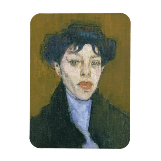 ブルースカーフの女性, c.1912 (キャンバス上の油) マグネット (縦)
