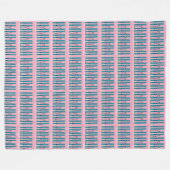 ブルースキオンピンク毛布 フリースブランケット (正面(横))