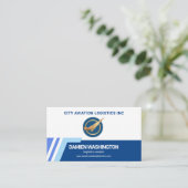 ブルースキーズエアポート滑走路ラインロジスティクスパイロット 名刺 (スタンド正面)