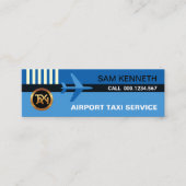 ブルースキーズ飛行機空港ルート空港タクシー スキニー名刺 (正面)