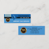 ブルースキーズ飛行機空港ルート空港タクシー スキニー名刺 (正面/裏面)