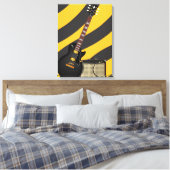 ブルースギターの漫画 キャンバスプリント (インサイチュ (寝室))