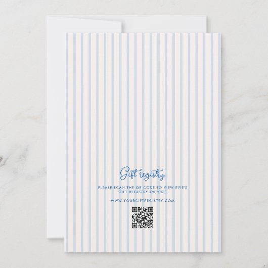 ブルースクイグルフレームボウブライダルシャワー招待 招待状 (裏面)