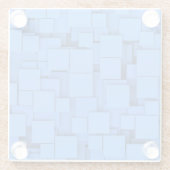 ブルースクウェアのグラスはコースターを飲む。 ガラスコースター (裏面)