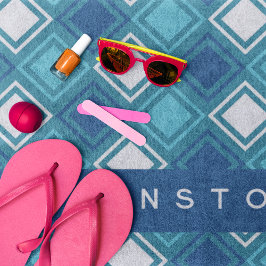 ブルースクウェアカスタマイズビーチタオル ビーチタオル