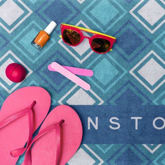 ブルースクウェアカスタマイズビーチタオル ビーチタオル