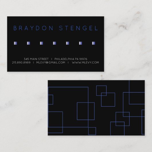 ブルースクウェアプロフェッショナル名刺 名刺 (正面/裏面)