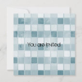 ブルースクウェアベビーシャワー 招待状 (正面)