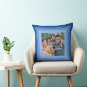 ブルースクウェア写真フレーム追加フォト装飾用クッション クッション (椅子)