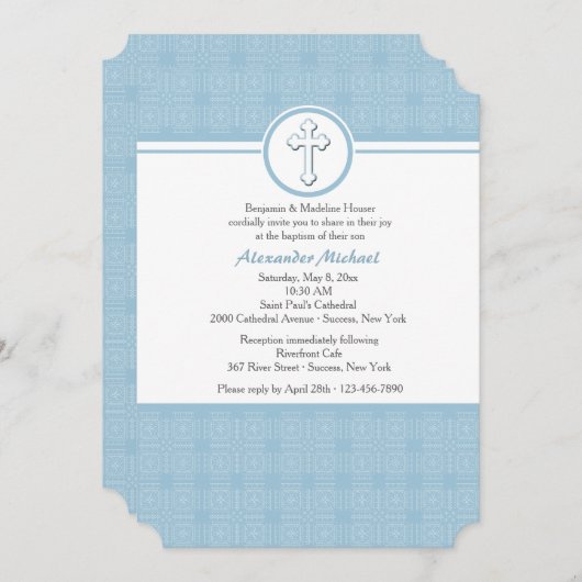 ブルースクウェア宗教招待状 招待状 (正面/裏面)