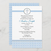 ブルースクエアクロス招待状 招待状 (正面/裏面)