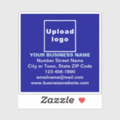 ブルースクエアビニールステッカーのビジネスブランド シール (シート)