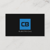 ブルースクエアモノグラム建築、電気 名刺 (正面)