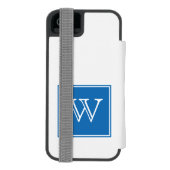 ブルースクエアモノグラム INCIPIO iPhoneウォレットケース (フォリオ裏面)