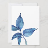 ブルースクエレガントリプトフローラバプテスマ&《キリスト教》洗礼式や命名式 招待状 (裏面)