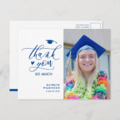 ブルースクエレガントリプト写真卒業 ポストカード (正面/裏面)