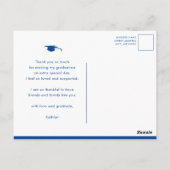 ブルースクエレガントリプト写真卒業 ポストカード (裏面)