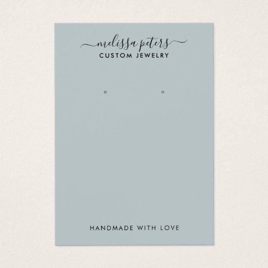 ブルースクモダンリプトジュエリーイヤリングディスプレイカード (正面)