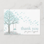 ブルースクモダンリプトQRコード、ありがとうございますビジネス エンクロージャーカード (正面)