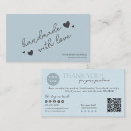 ブルースクモダンリプトQRコード、ありがとうございます 名刺