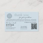 ブルースクモダンリプトQRコード、ありがとうございます 名刺 (裏面)