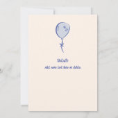 ブルースクライブルハンドドロー30歳の誕生日パーティー 招待状 (裏面)