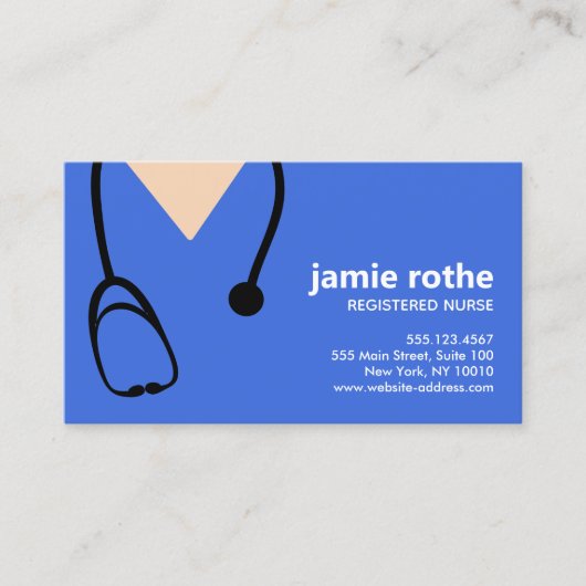 ブルースクラブおよび聴診器の名刺 名刺 (正面)