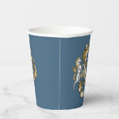 ブルースクランバッジブルーパーソナライズされた 紙コップ (右)