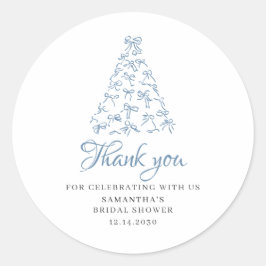ブルースクリブルボー クリスマストゥリー ブライズシャワー ラウンドシール