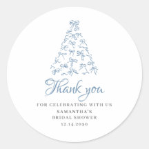 ブルースクリブルボー クリスマストゥリー ブライダルシャワー