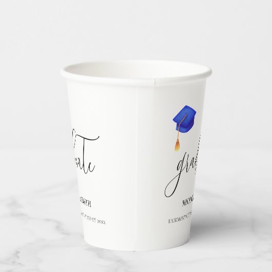 ブルースクリプトエレガント大学院生 紙コップ (右)