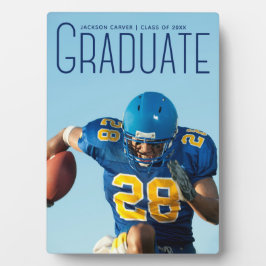 ブルースクリプトオーバーレイ大学院サッカー選手の写真 フォトプラーク