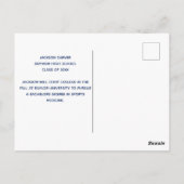 ブルースクリプトオーバーレイ大学院フォトサッカー選手 ポストカード (裏面)