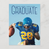 ブルースクリプトオーバーレイ大学院フォトサッカー選手 ポストカード (正面)