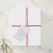 ブルースクリプトシンプルエレガントな結婚式ありがとう ギフトタグ (より糸付き)