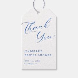 ブルースクリプトブライダルシャワーありがとう ギフトタグ
