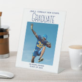 ブルースクリプト大学院写真スポーティ卒業パーティー 台座サイン (インサイチュ)