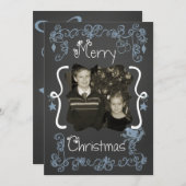 ブルースクロカスタマイズール写真ホリデーカード シーズンカード (正面/裏面)