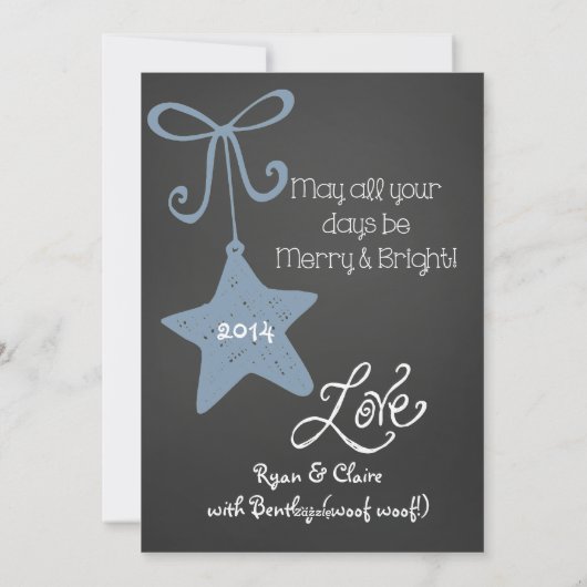 ブルースクロカスタマイズール写真ホリデーカード シーズンカード (裏面)