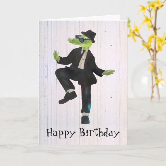 ブルースクロコ カード (黄色い花)